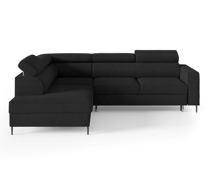 Corner sofa with sleeping function Vero L-shaped with Neve 100 container, left-handed braid