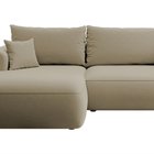 Ovo L-shaped corner sofa with sleeping function with a container in easy-to-clean fabric