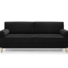 Kadaver three-seater sofa bed with storage (Fabric: Riviera 100, Legs: Gold)