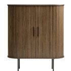Commode Gativel, lattes de chêne brûlé