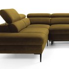 Naverro L-shaped corner sofa bed (Fabric: Monolith 38, Side: Left)