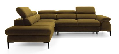 Naverro L-shaped corner sofa bed (Fabric: Monolith 38, Side: Left)