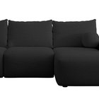 Carnos L-shaped corner sofa with sleeping function, ball, single cushions Moly 99 hydrophobic chenille right-hand side