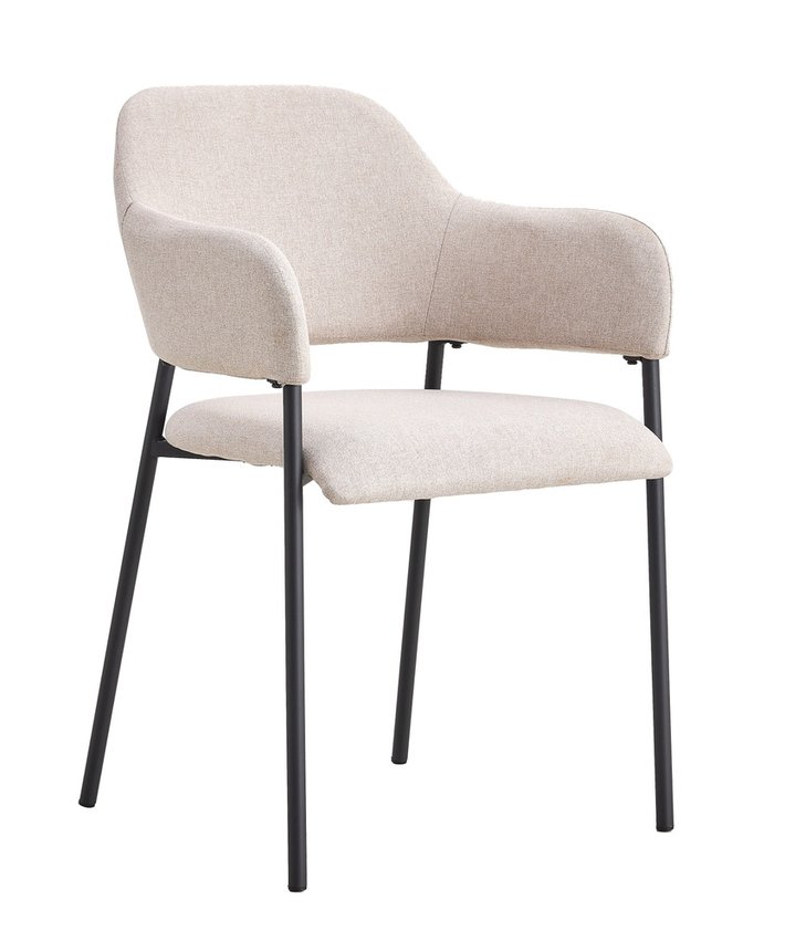 Upholstered chair with armrests Azhai beige