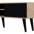 Damally TV cabinet 160 cm artisan oak/black with black legs