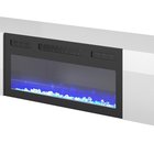 Wabova TV cabinet hanging 180 cm with built-in fireplace white