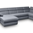 Ararip corner sofa bed 341 cm U-shaped with adjustable headrests (Fabric: Element 23, Side: Right)