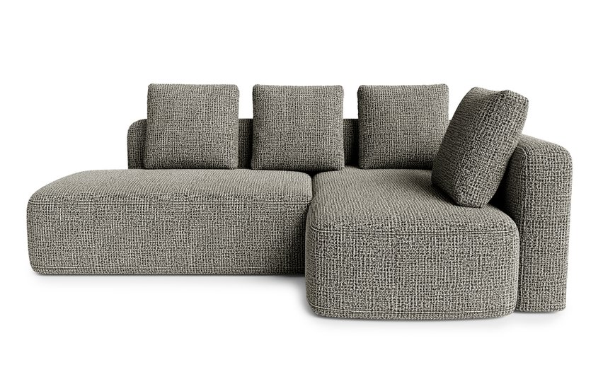 Corner sofa with sleeping function Halme Coco 92 L-shaped with side and container hydrophobic braid right-hand side