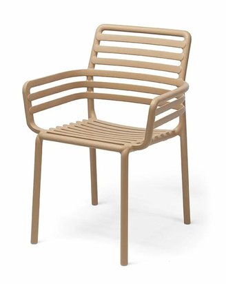 Doga Nardi garden chair with armrests made of certified beige material