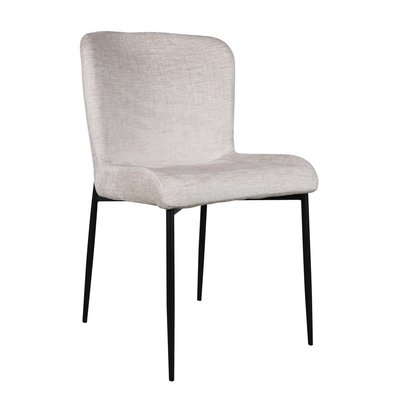 Neul upholstered chair cream on black legs