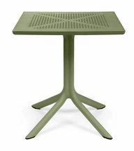 Clip Nardi square garden table, 70 cm, made of certified green material