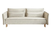 Ummo Magic Velvet 2201 three-seater sofa with a container, hydrophobic velor fabric, gold legs