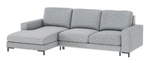 Mokpeo corner sofa bed (Fabric: Diosa 85, Legs: Black, Side: Left)