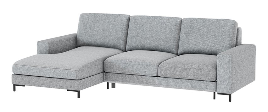 Mokpeo corner sofa bed (Fabric: Diosa 85, Legs: Black, Side: Left)