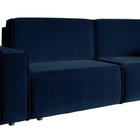 Copertino three-seater sofa bed, navy blue, hydrophobic velvet