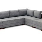 Modular corner sofa with sleeping function Solizes gray right-hand side