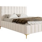 Upholstered bed 180x200 cm Szejlo with container, metal frame Raven 21 chenille