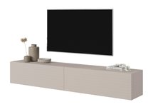 Pavas TV cabinet 175 cm Gray beige with lamella front