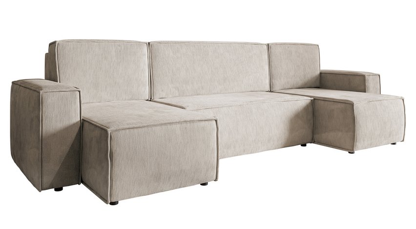 Copertino U-shaped corner sofa with sleeping function with container Element 13 universal