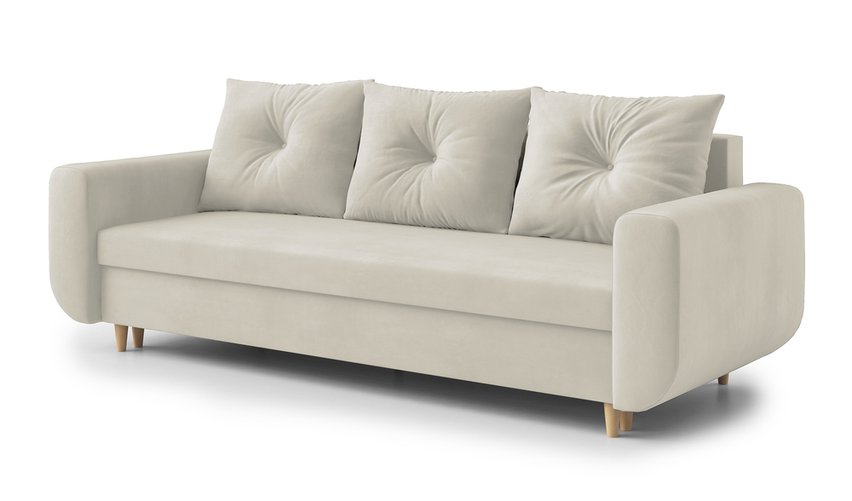 Chesby sofa bed with storage Paros 01 velour