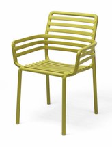 Doga Nardi garden chair with armrests made of certified yellow material