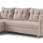 Corner sofa with sleeping function Bernial L-shaped with container universal Paros 02 velour