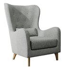 Chaise longue Calmino Raven 06, pieds en hêtre
