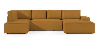 Corner sofa with sleeping function Farese New U-shaped with container right side (Fabric: Poso 01)