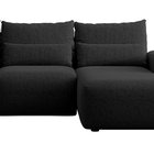 Corner sofa with sleeping function Carnos L-shaped with additional lumbar pillows Melody 15 chenille right-hand side