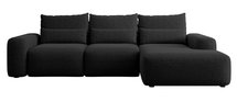 Corner sofa with sleeping function Carnos L-shaped with additional lumbar pillows Melody 15 chenille right-hand side