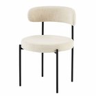 Femiss upholstered chair in light beige boucle fabric