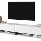 Mirrgo TV cabinet, 200 cm, white with graphite inserts
