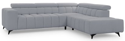 Corner sofa with sleeping function Ragussino L-shaped with side section Sicuro 70 right-hand side