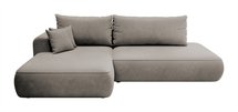 Foggi Magic Velvet 2210 L-shaped corner sofa with sleeping function with a container in hydrophobic velor fabric, left-hand side