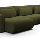 Corner sofa with sleeping function Ajwar U-shaped with container Curio 39 hydrophobic chenille universal