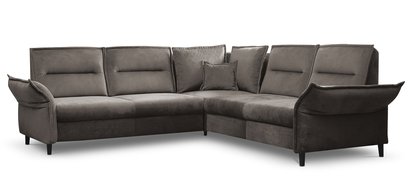 Corner sofa with sleeping function Wlora II L-shaped with container (Fabric: Element 03, Side: Universal)