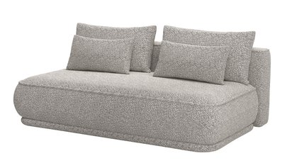 Leanno three-seater sofa with Loop 07 boucle container