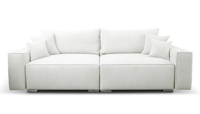 Netlan Aragon 01 three-seater sofa with storage in hydrophobic fabric, silver legs