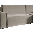 Copertino L-shaped corner sofa with sleeping function with storage, universal, gray-beige, hydrophobic velvet