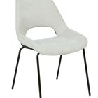 Secribed beige upholstered chair