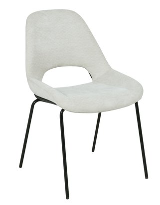 Secribed beige upholstered chair