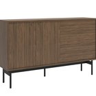 Olar two-door chest of drawers with four drawers 154 cm Carini Walnut natural