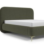 Upholstered bed 180x200 cm Monno Castel 39 metal frame easy-to-clean velvet gold legs