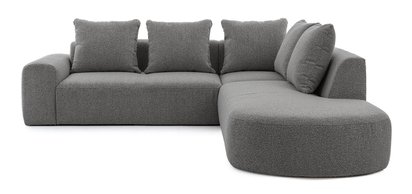 Modular corner sofa Castellina L-shaped 255 cm larger Abriamo 7 right-hand side