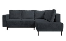 Rodario corner sofa with sleeping function and Poso 34 right-handed bedding container