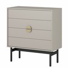 Commode Stoon 4 tiroirs 85 cm Gris Beige