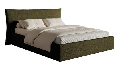 Upholstered bed 180x200 cm Softie with container, metal frame Legend 05 boucle