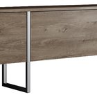 Steelaris TV cabinet on silver metal legs walnut