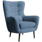 Vence Castel 74 wing armchair, velvet, easy-to-clean beech legs