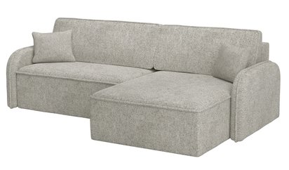 Corner sofa with sleeping function Picatti Melody 03 L-shaped with boucle container universal